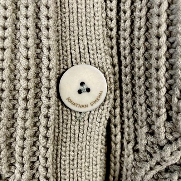 Jonathan Simkhai Adeline Cardigan Sweater Open Knit Button Front Size Small - Picture 3 of 7